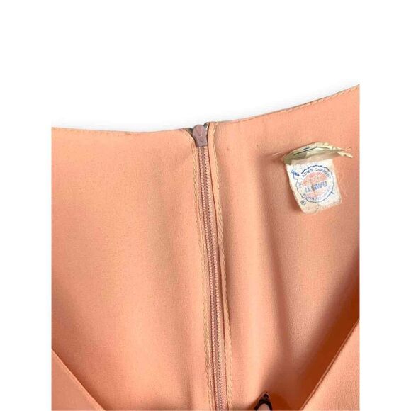 Late 70’s Early 80’s Midi Chiffon Flutter Dress - Picture 8 of 11